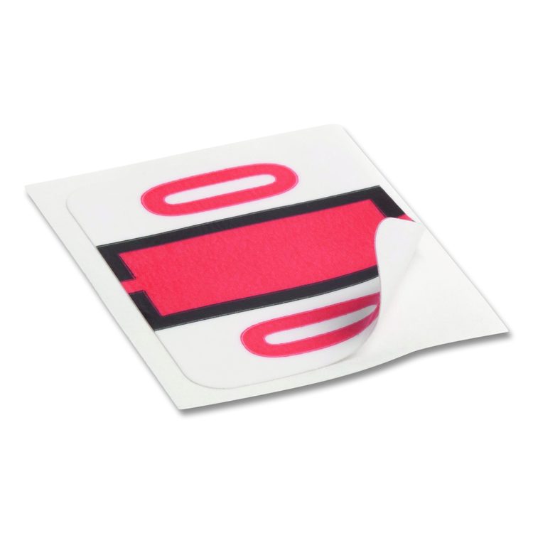 Numerical End Tab File Folder Labels, 0, 1 x 1.25, White, 500/Roll