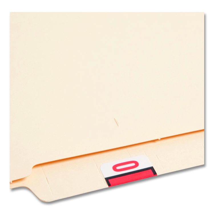 Numerical End Tab File Folder Labels, 0, 1 x 1.25, White, 500/Roll