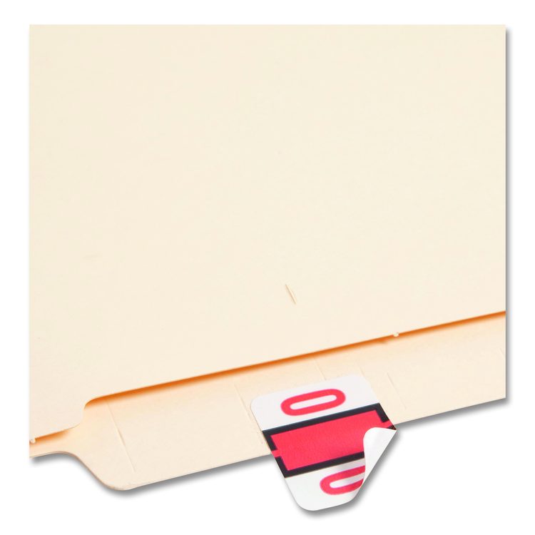 Numerical End Tab File Folder Labels, 0, 1 x 1.25, White, 500/Roll
