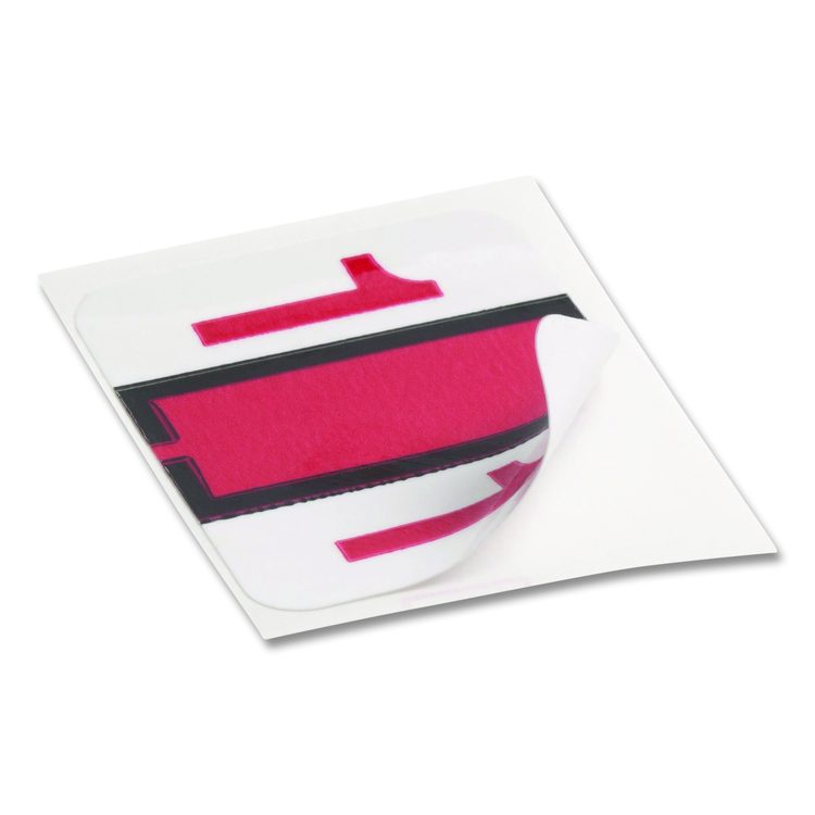 Numerical End Tab File Folder Labels, 1, 1 x 1.25, White, 500/Roll