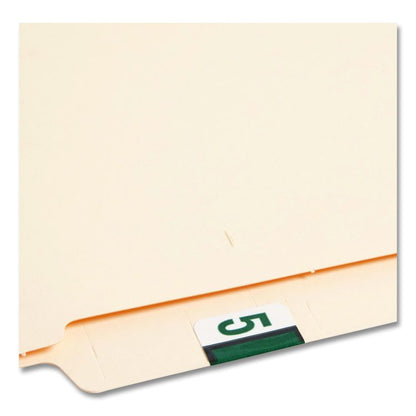 Numerical End Tab File Folder Labels, 5, 1 x 1.25, White, 500/Roll