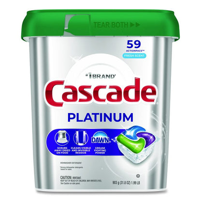 ActionPacs, Fresh Scent, 31.8 oz, 59 Pacs/Tub, 3 Tubs/Carton