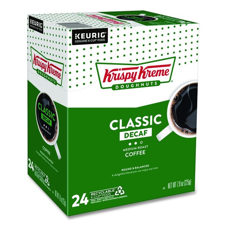 Classic Decaf Coffee K-Cups, Medium Roast, 24/Box