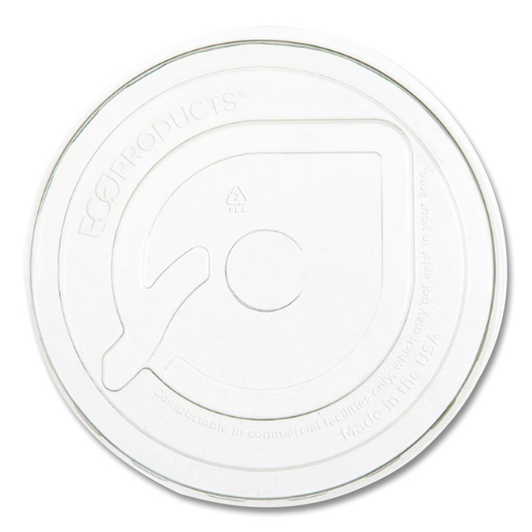 GreenStripe Cold Cup Flat Lids, Fits 9 oz to 24 oz Cold Cups, Plastic, Clear, 100/Pack, 10 Packs/Carton