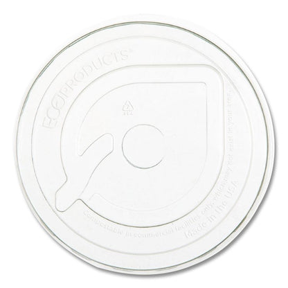GreenStripe Cold Cup Flat Lids, Fits 9 oz to 24 oz Cold Cups, Plastic, Clear, 100/Pack, 10 Packs/Carton