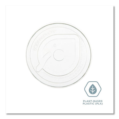 GreenStripe Cold Cup Flat Lids, Fits 9 oz to 24 oz Cold Cups, Plastic, Clear, 100/Pack, 10 Packs/Carton