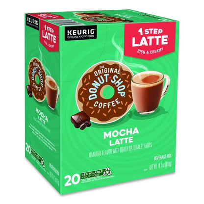 Mocha One Step Latte K-Cups, Vanilla, 20/Box