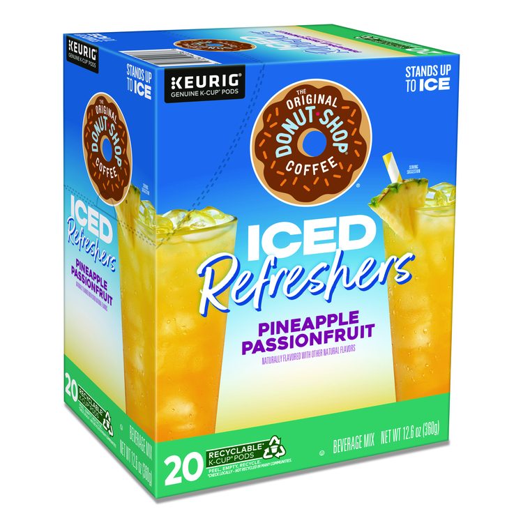 ICED Refreshers K-Cup Pods, Pineapple Passion Fruit, 20/Box