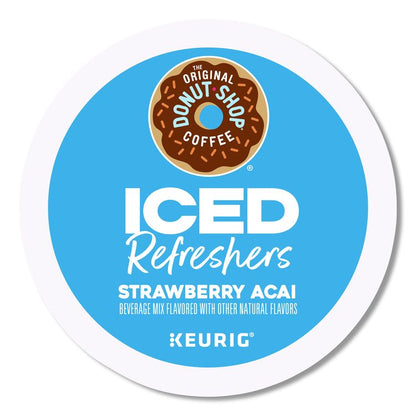 ICED Refreshers K-Cup Pods, Strawberry Acai, 20/Box
