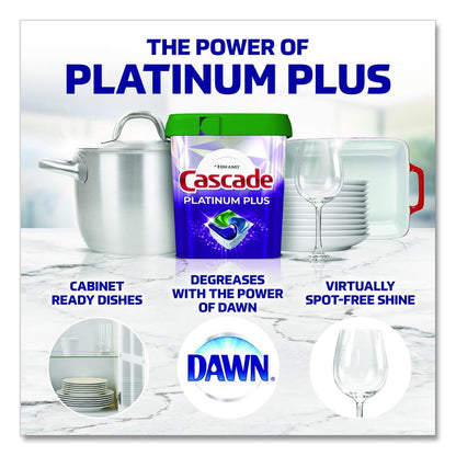 Platinum Plus ActionPacs Dishwasher Detergent Pods, Fresh Scent, 26.6 oz Tub, 47/Tub, 3 Tubs/Carton