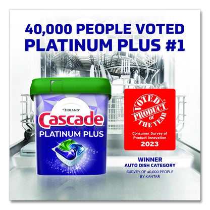 Platinum Plus ActionPacs Dishwasher Detergent Pods, Fresh Scent, 26.6 oz Tub, 47/Tub, 3 Tubs/Carton