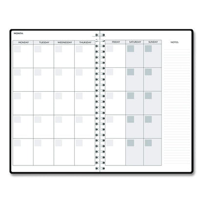 Recycled Non-Dated Monthly/Weekly Planner, Abstract Faces, Black/White Cover, Undated