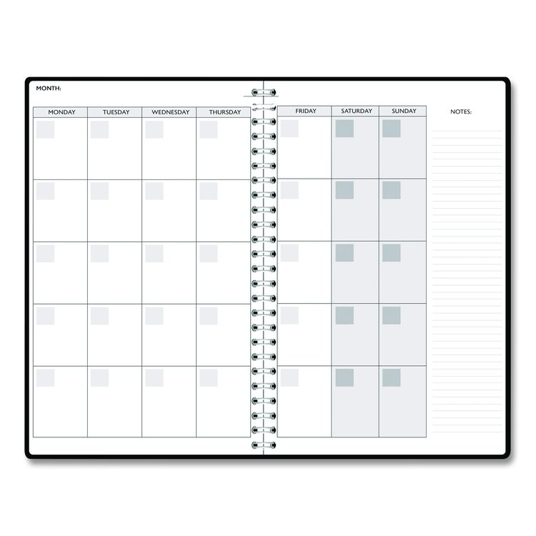 Recycled Non-Dated Monthly/Weekly Planner, Crystals, Blue/Pink/White Cover, Undated