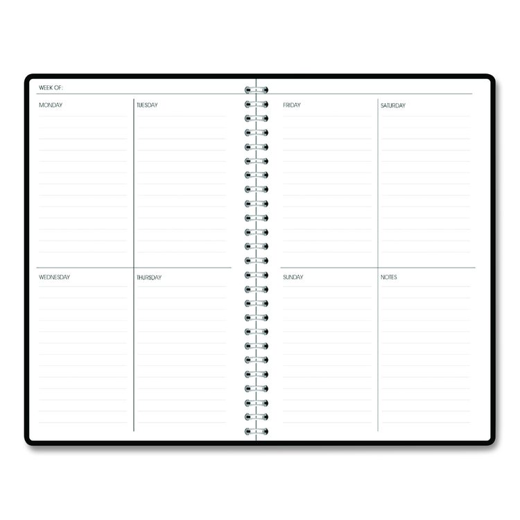 Recycled Non-Dated Monthly/Weekly Planner, Celestial, Blue/Gold Cover, Undated