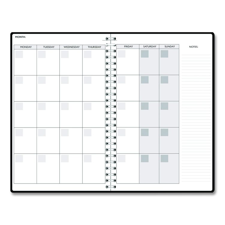 Recycled Non-Dated Monthly/Weekly Planner, Wild and Free, Multicolor Cover, Undated