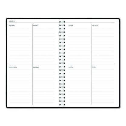 Recycled Non-Dated Monthly/Weekly Planner, Gold and Smoke, Multicolor Cover, Undated