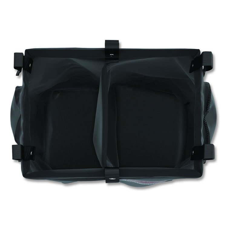 Divided Bag for Suncast Commercial Full-Size and Compact-Size Housekeeping Carts, 25.4 gal, 15.6" x 12.52" x 29.95", Black