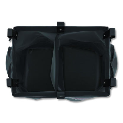 Divided Bag for Suncast Commercial Full-Size and Compact-Size Housekeeping Carts, 25.4 gal, 15.6" x 12.52" x 29.95", Black