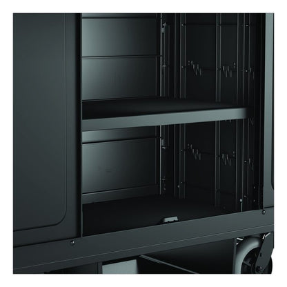 Adjustable Shelf for Suncast Commercial Full-Size Housekeeping Carts HKC1000/HKC2000, Plastic, Black