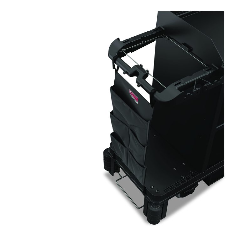 Linen Strap Bag for Suncast Commercial Full-Size and Compact Housekeeping Carts, 16.25" x 1" x 31.75", Black