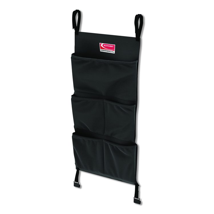 Linen Strap Bag for Suncast Commercial Full-Size and Compact Housekeeping Carts, 16.25" x 1" x 31.75", Black