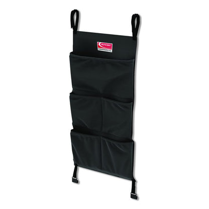 Linen Strap Bag for Suncast Commercial Full-Size and Compact Housekeeping Carts, 16.25" x 1" x 31.75", Black