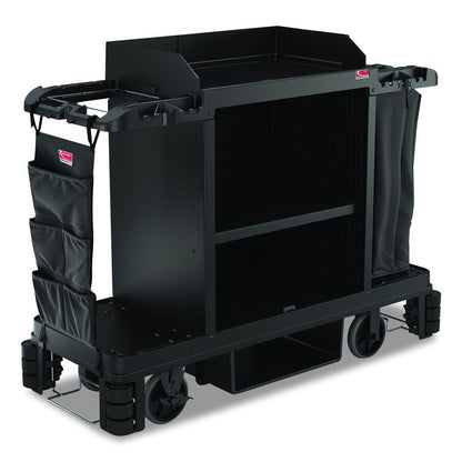 Linen Strap Bag for Suncast Commercial Full-Size and Compact Housekeeping Carts, 16.25" x 1" x 31.75", Black