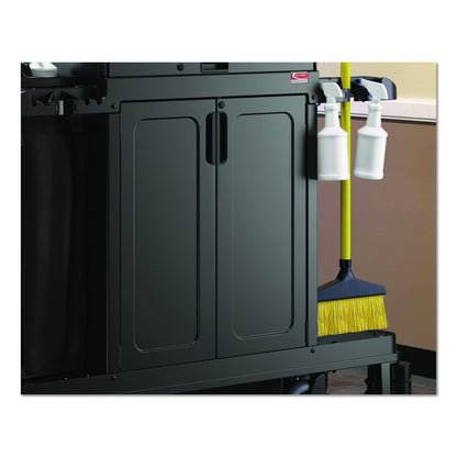 Lockable Door Accessory for Suncast Commercial Full-Size Housekeeping Carts HKC1000/HKC2000, Plastic, Black