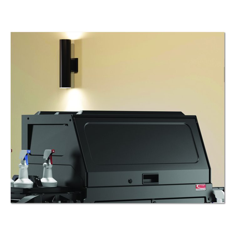 Lockable Hood Accessory for Suncast Commercial Full-Size Housekeeping Carts HKC1000/HKC2000, Plastic, Black