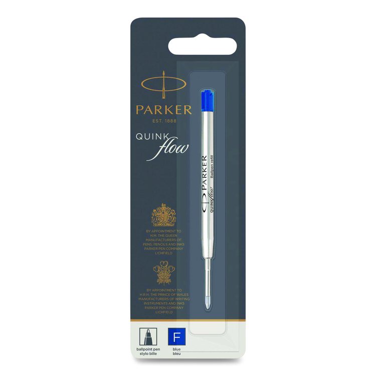 Refill for Parker Ballpoint Pens, Fine Conical Tip, Blue Ink