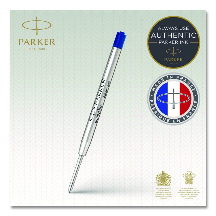 Refill for Parker Ballpoint Pens, Fine Conical Tip, Blue Ink