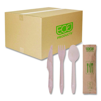 Wood Cutlery, General Purpose, Fork/Knife/Napkin/Spoon, Natural, 500/Carton