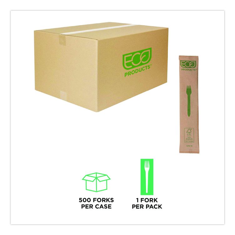 Wood Cutlery, General Purpose Fork, Natural, 500/Carton
