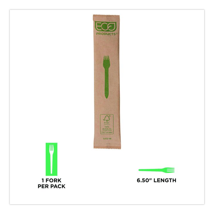 Wood Cutlery, General Purpose Fork, Natural, 500/Carton