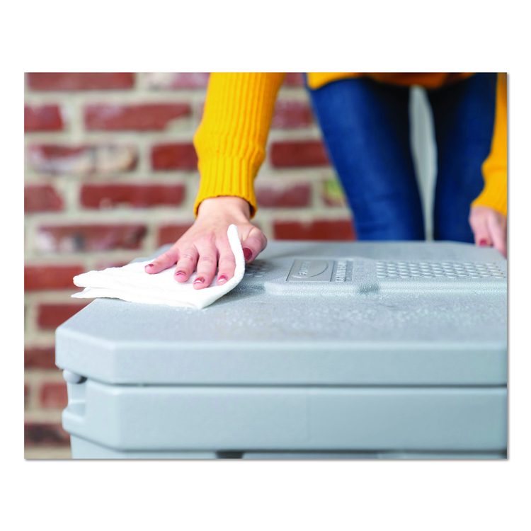 Salt Box, 28 gal, 23.75 x 15.75 x 23.75. Dove Gray