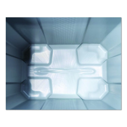 Salt Box, 28 gal, 23.75 x 15.75 x 23.75. Dove Gray