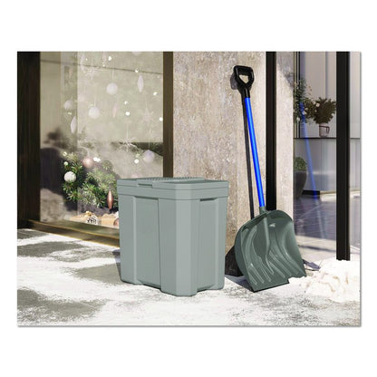 Salt Box, 28 gal, 23.75 x 15.75 x 23.75. Dove Gray