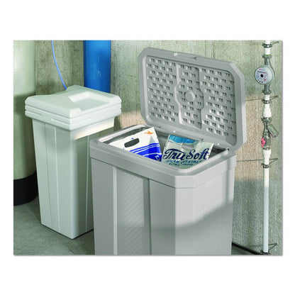 Salt Box, 28 gal, 23.75 x 15.75 x 23.75. Dove Gray