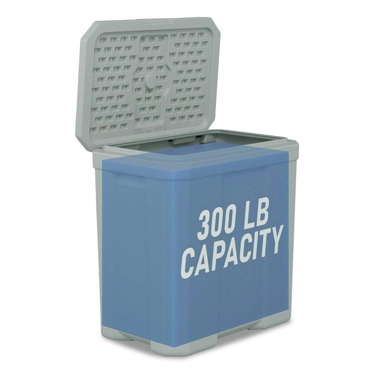 Salt Box, 28 gal, 23.75 x 15.75 x 23.75. Dove Gray