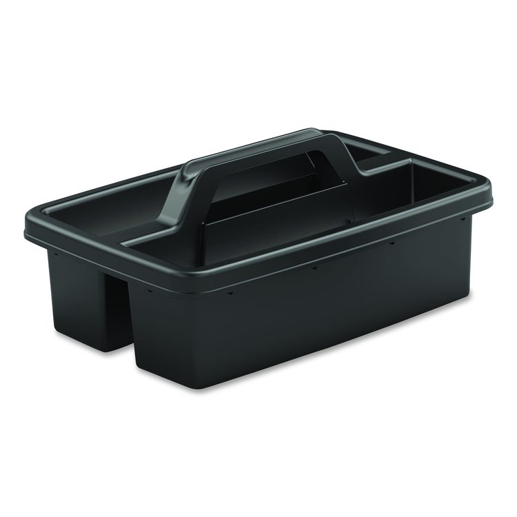 Toilet Brush Caddy Kit, 8" Handle, Black