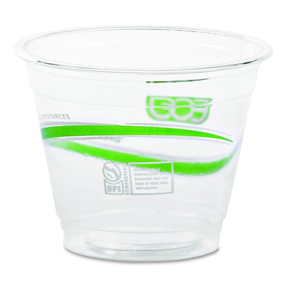 GreenStripe Renewable and Compostable Cold Cups, 9 oz, Plastic, Clear, 50/Pack, 20 Packs/Carton