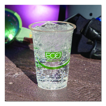 GreenStripe Renewable and Compostable Cold Cups Convenience Pack, 16 oz, Plastic, Clear, 50/Pack