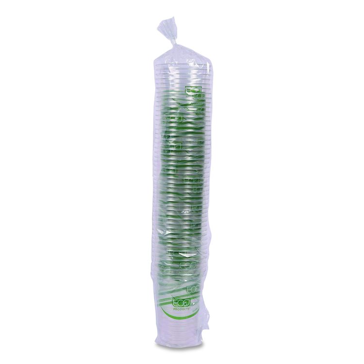 GreenStripe Renewable and Compostable Cold Cups Convenience Pack, 16 oz, Plastic, Clear, 50/Pack