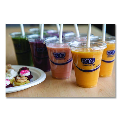 BlueStripe 25% Recycled Content Cold Cups, 16 oz, Plastic, Clear/Blue, 50/Pack, 20 Packs/Carton