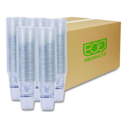 BlueStripe 25% Recycled Content Cold Cups, 20 oz, Plastic, Clear/Blue, 1,000/Carton