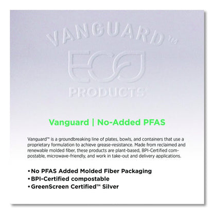Vanguard Renewable and Compostable Sugarcane Plates, 7" dia, White, 1,000/Carton