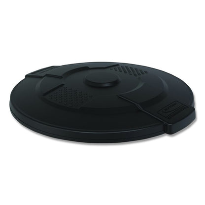 Utility Trash Can Lid for 44 gal Trash Can, 24.88" Diameter x 3", Black