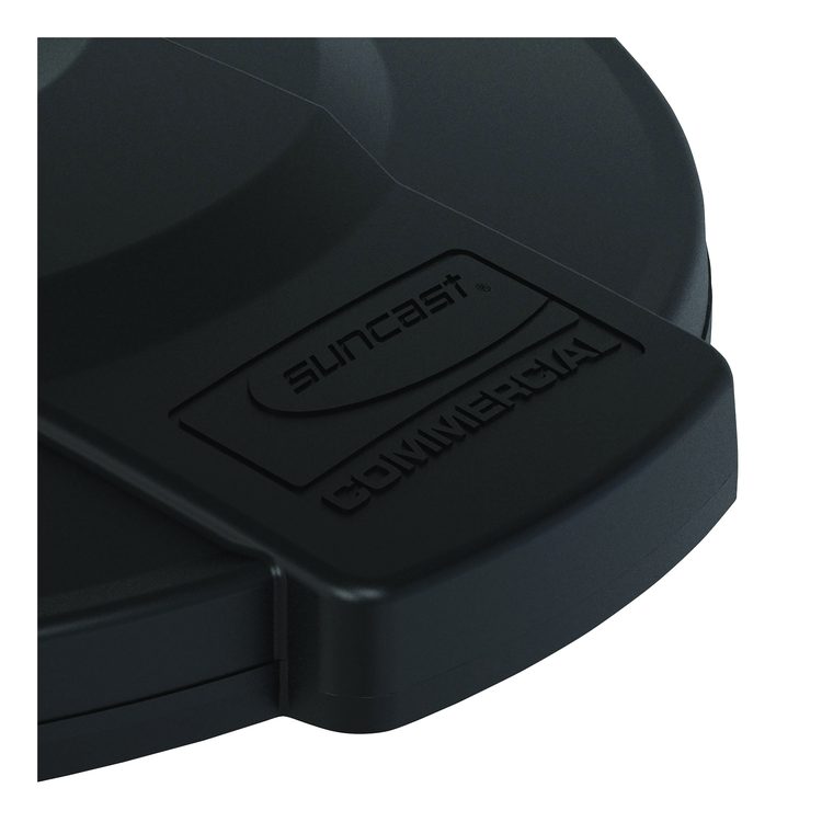Utility Trash Can Lid for 32 gal Trash Can, 22.22" Diameter x 3", Black