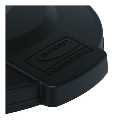 Utility Trash Can Lid for 32 gal Trash Can, 22.22" Diameter x 3", Black