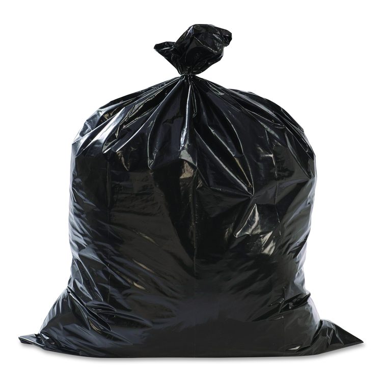 Precise Fit Contractor Bag, Open-Face, 55 gal, 3 mil, 41" x 49", Black, 15/Box